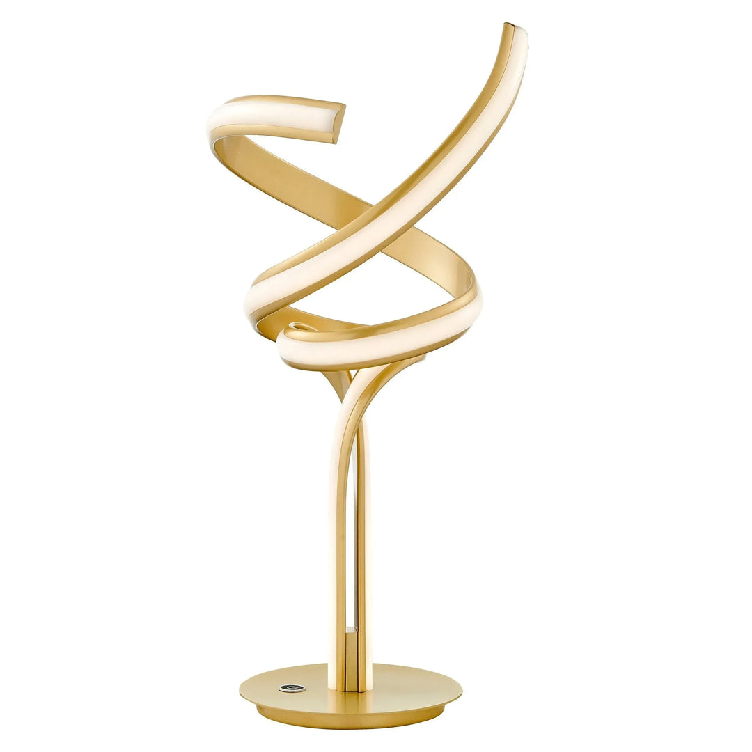 Munich Gold Table Lamp Natural White LED Strip & Touch Dimmer