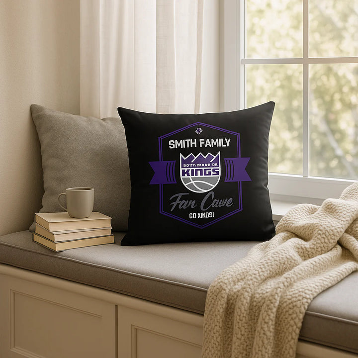 Premium and stylish  18" x 18" NBA Sacramento Kings Dominion Personalized Throw Pillow