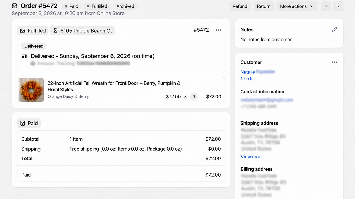 22-Inch Artificial Fall Wreath for Front Door – Berry, Pumpkin & Floral Styles customer review screenshot 4