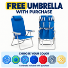 Backpack Beach Chair 2 Pack – Reclining Aluminum, 300 - 500 lbs