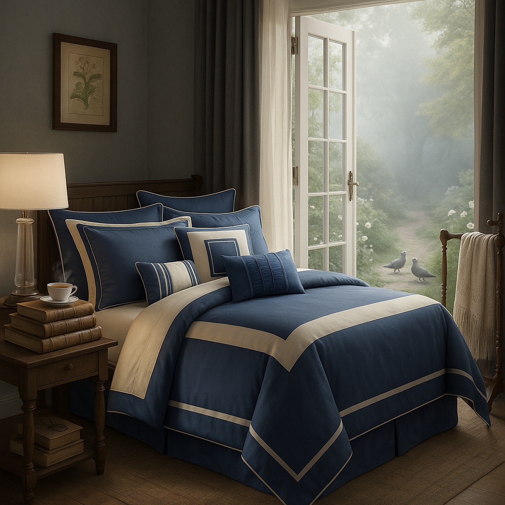 Navy California King Bedding