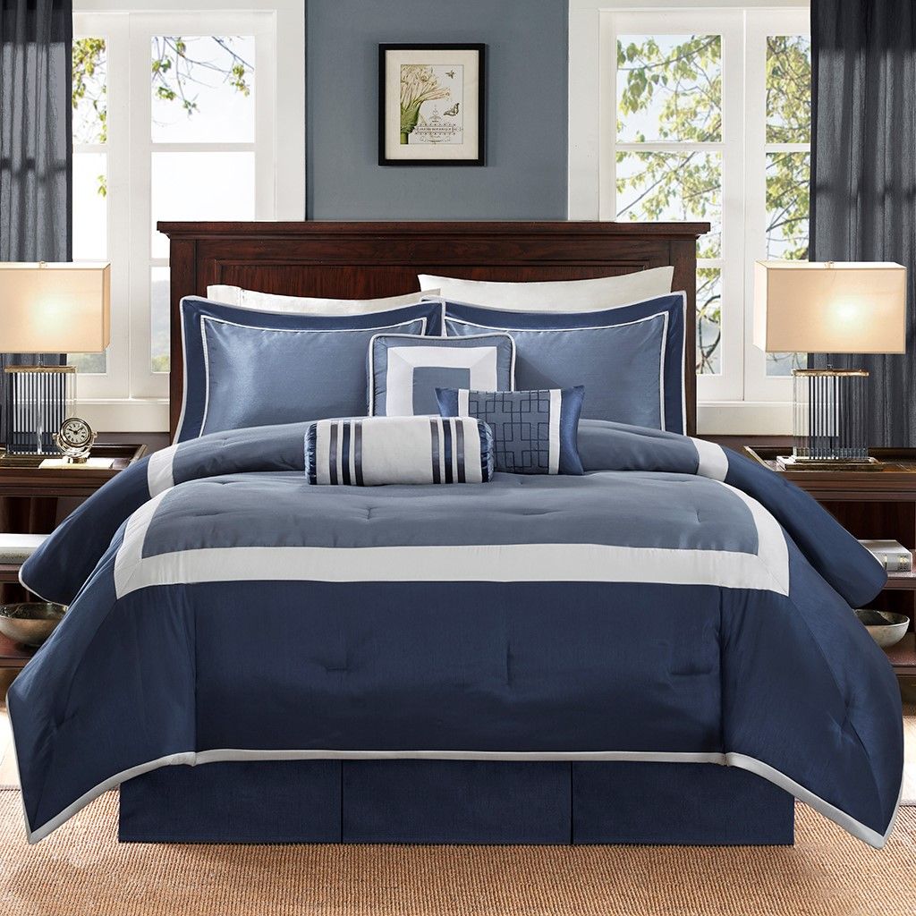 Navy California King Bedding