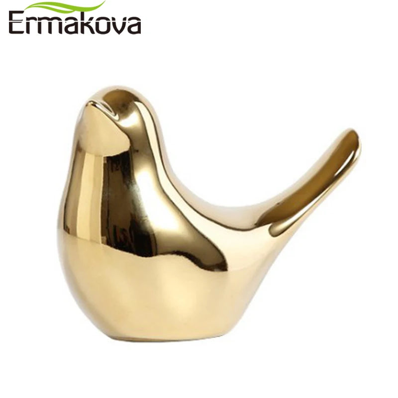 Nordic Ceramic Gold Animal Statue jewelry