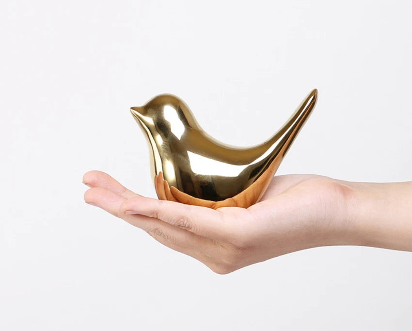 Nordic Ceramic Gold Animal Statue jewelry