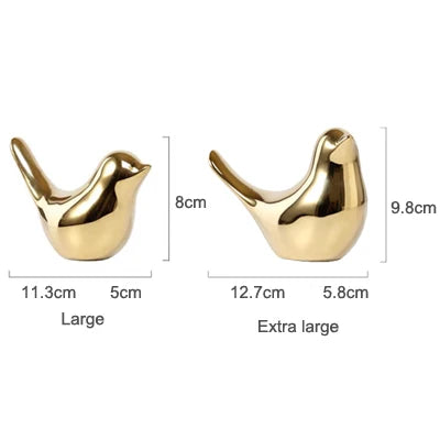 Nordic Ceramic Gold Animal Statue jewelry