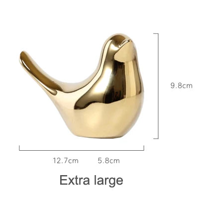 Nordic Ceramic Gold Animal Statue jewelry