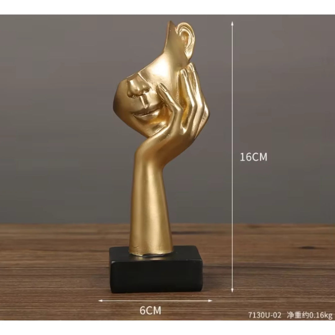 Nordic Resin Abstract Face Sculpture