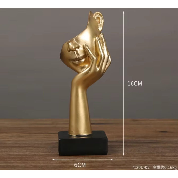 Nordic Resin Abstract Face Sculpture