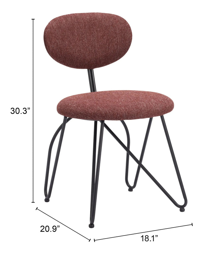Novi Dining Chair Maroon Brown