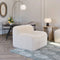 Osterbro Accent Chair Cream – Plush Cord-Style Fabric & Solid Ash Wood Legs | Living Room & Lounge | Trufairs