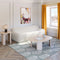 Contemporary Cream Sofa – Plush Cord-Style Fabric & Ash Wood | Living Room Seating | Trufairs
