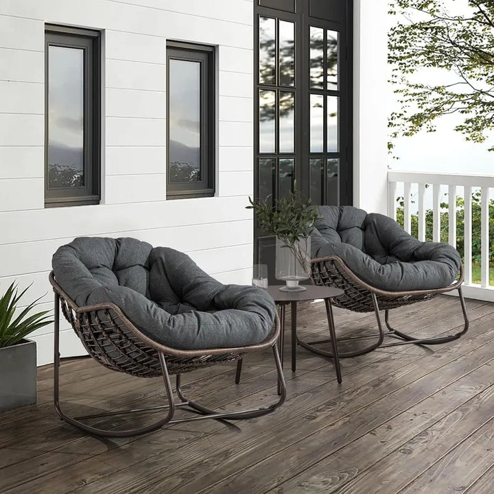 Outdoor Patio Rocking Chairs Set