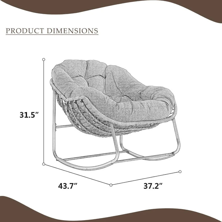 Outdoor Patio Rocking Chairs Set