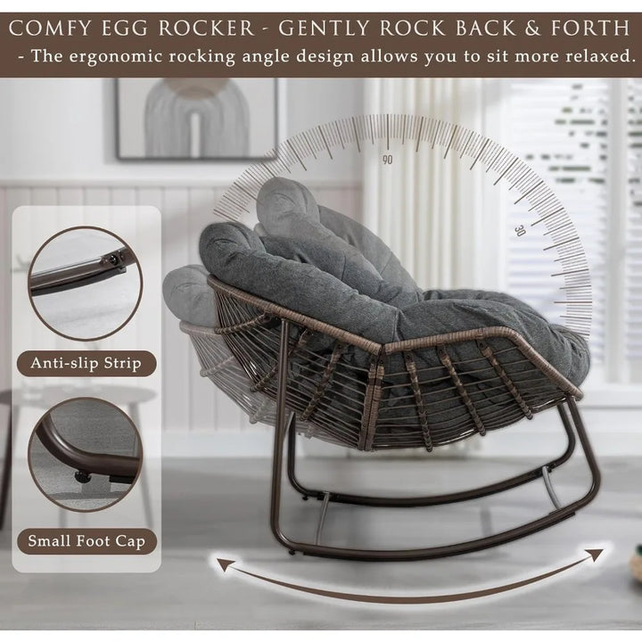 Outdoor Patio Rocking Chairs Set