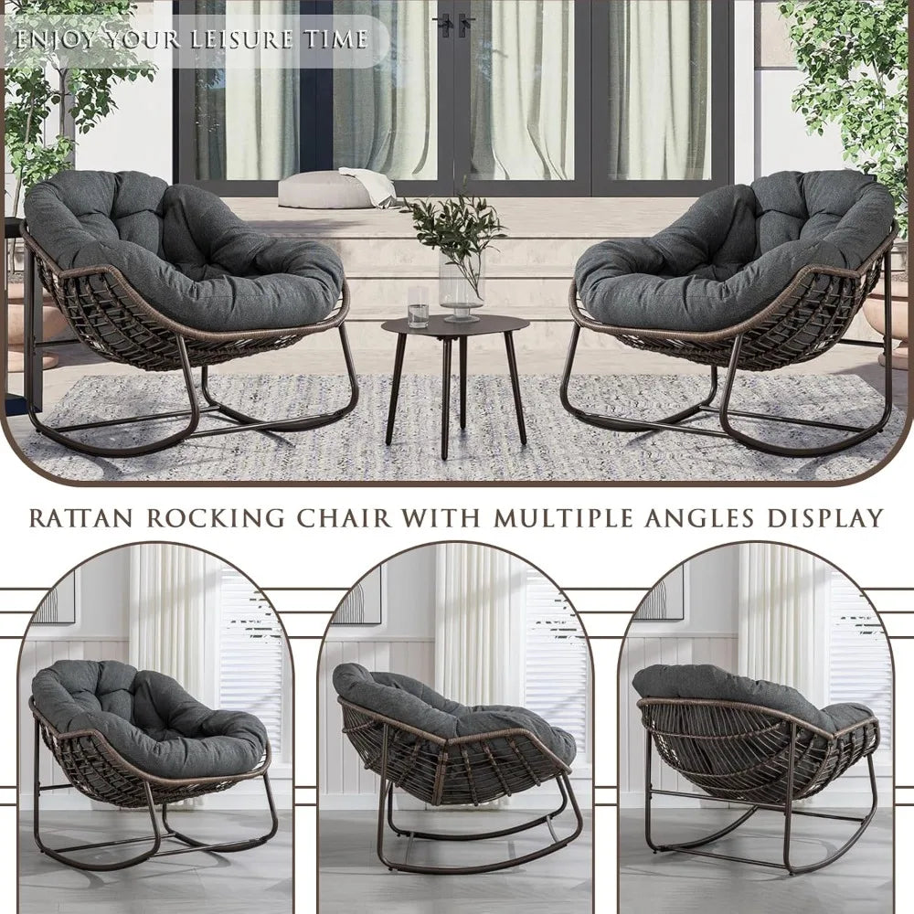 Outdoor Patio Rocking Chairs Set