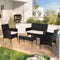 4 Piece Patio Furniture Set Outdoor Wicker Sofa,2 Rattan Chairs & Tea Coffee Table Garden Set for Yard,Porch,Poolside & Backyard