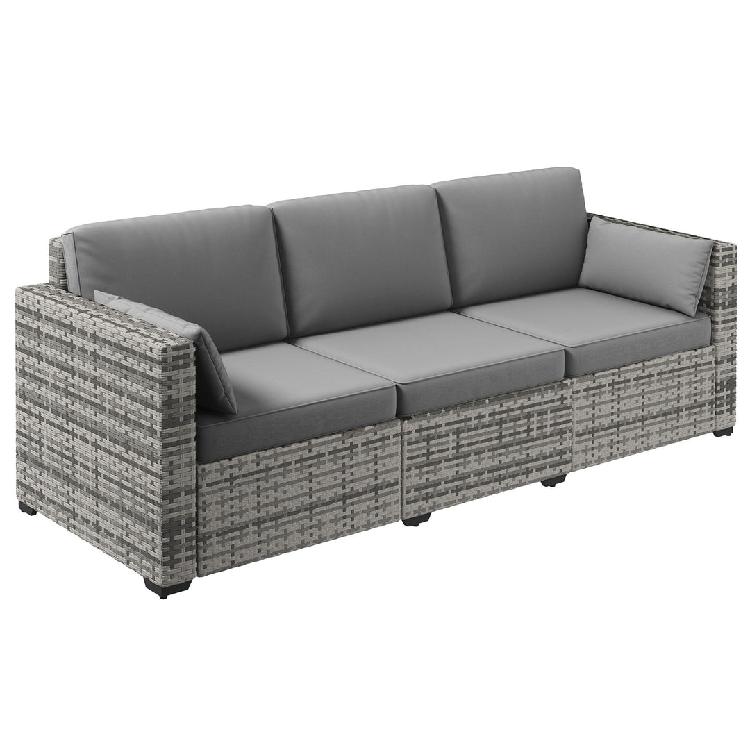 PE Rattan 3-Seat Sofa
