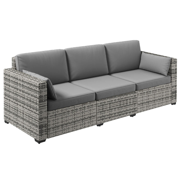 PE Rattan 3-Seat Sofa