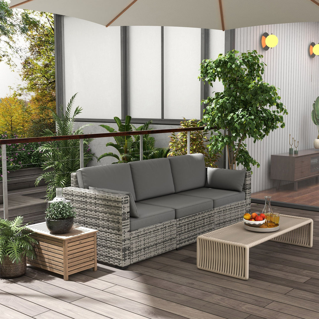 PE Rattan 3-Seat Sofa