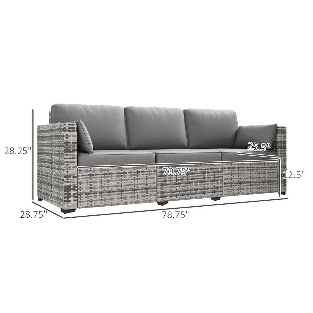 PE Rattan 3-Seat Sofa