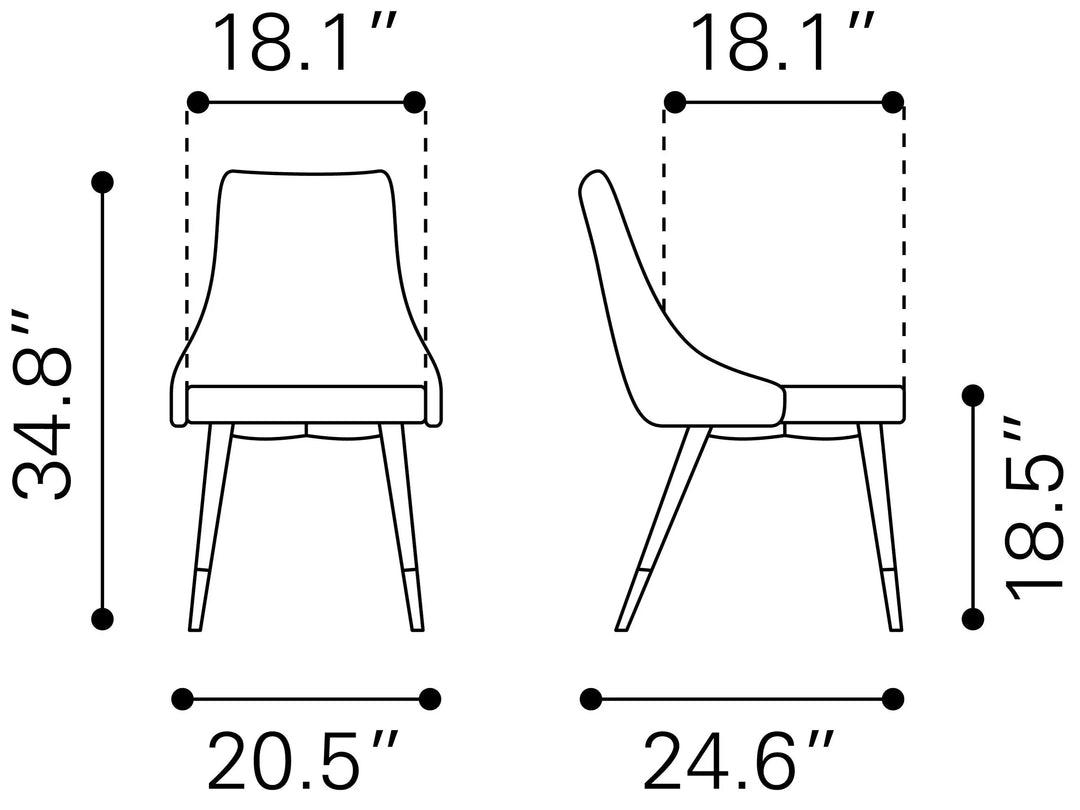 Piccolo Dining Chair Gray