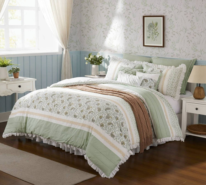 Piece Cotton Percale Comforter Set