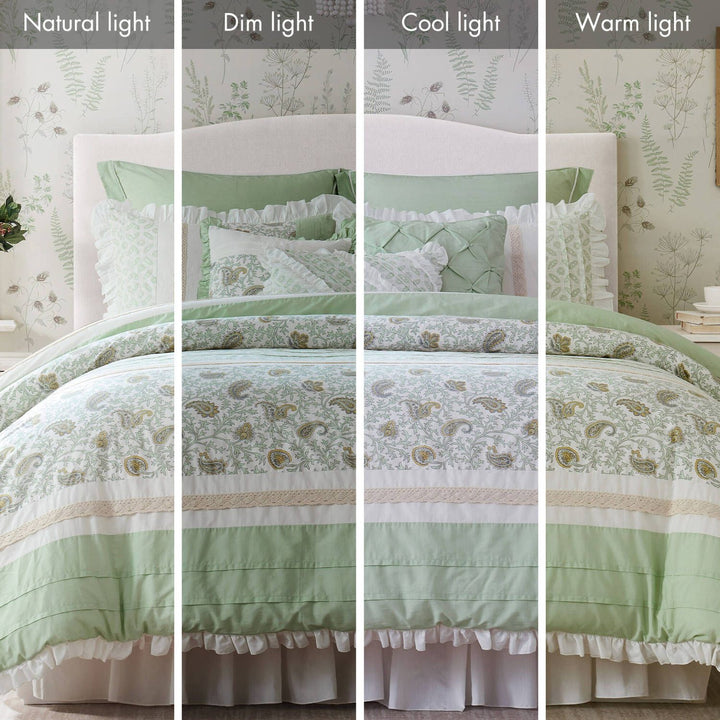 Piece Cotton Percale Comforter Set
