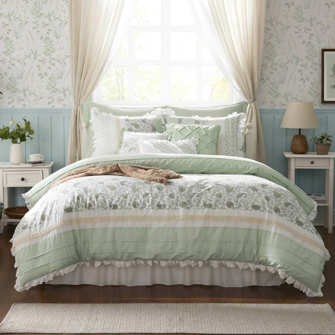 Piece Cotton Percale Comforter Set