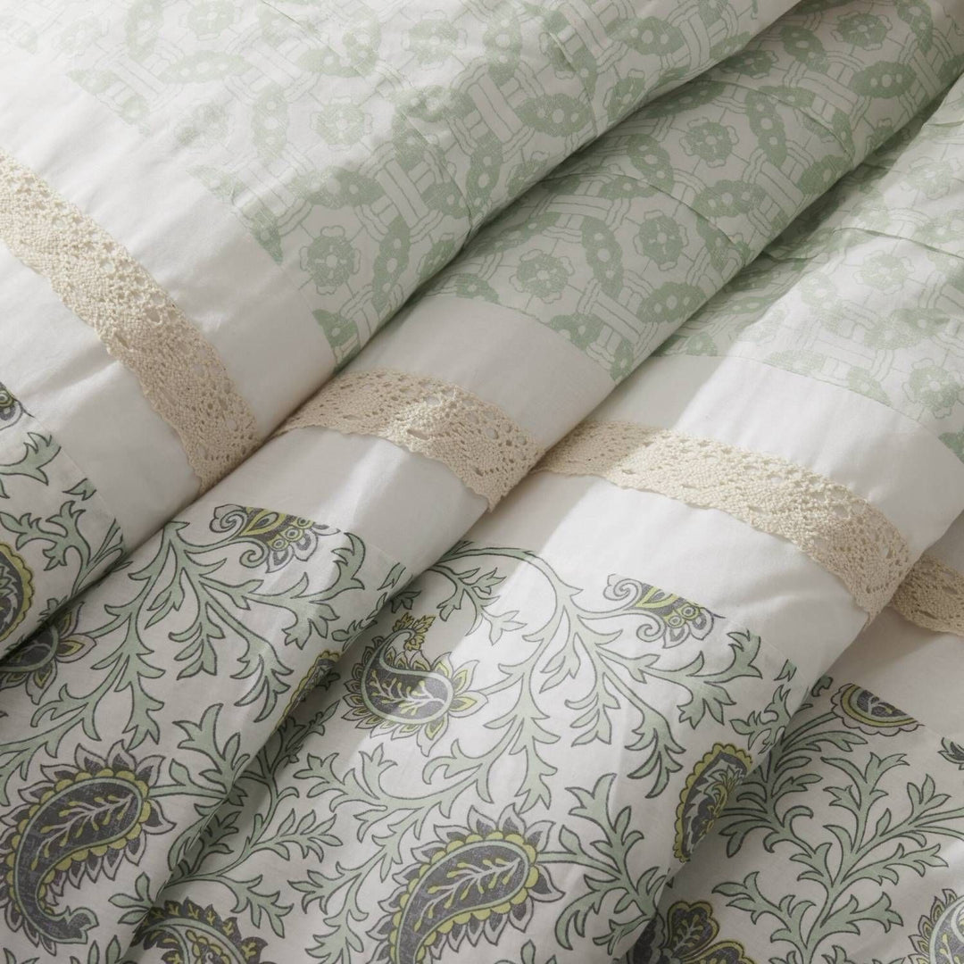 Piece Cotton Percale Comforter Set