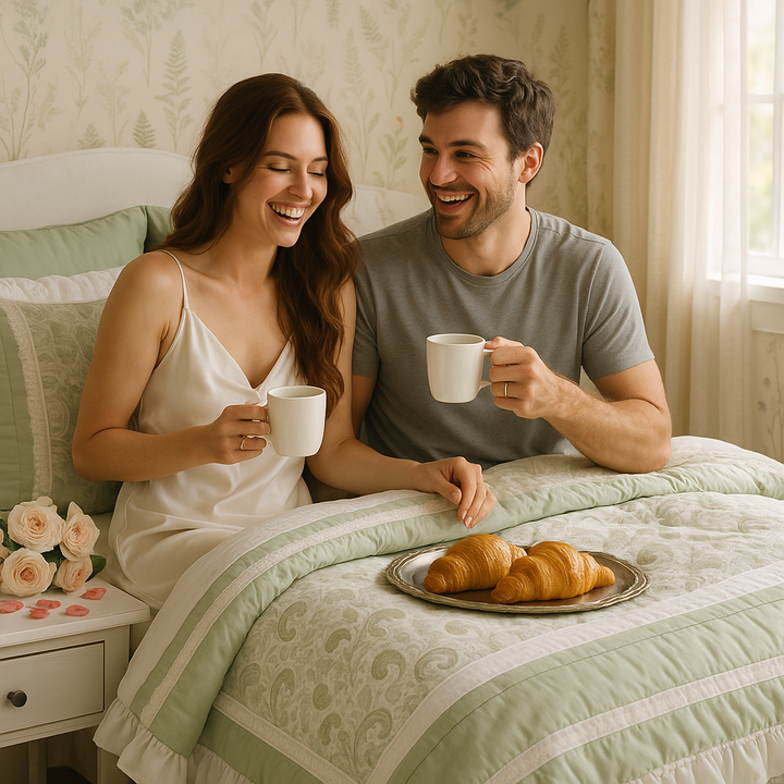 Piece Cotton Percale Comforter Set