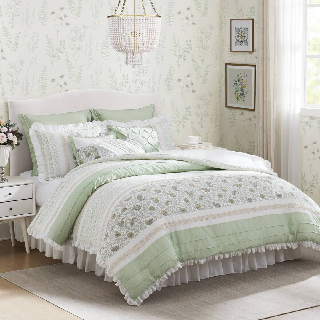 Piece Cotton Percale Comforter Set