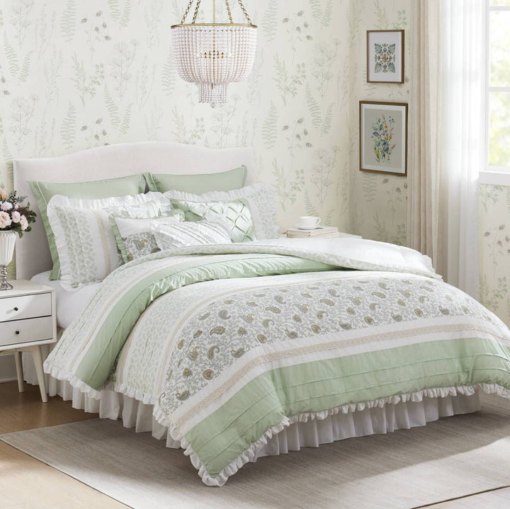Piece Cotton Percale Comforter Set