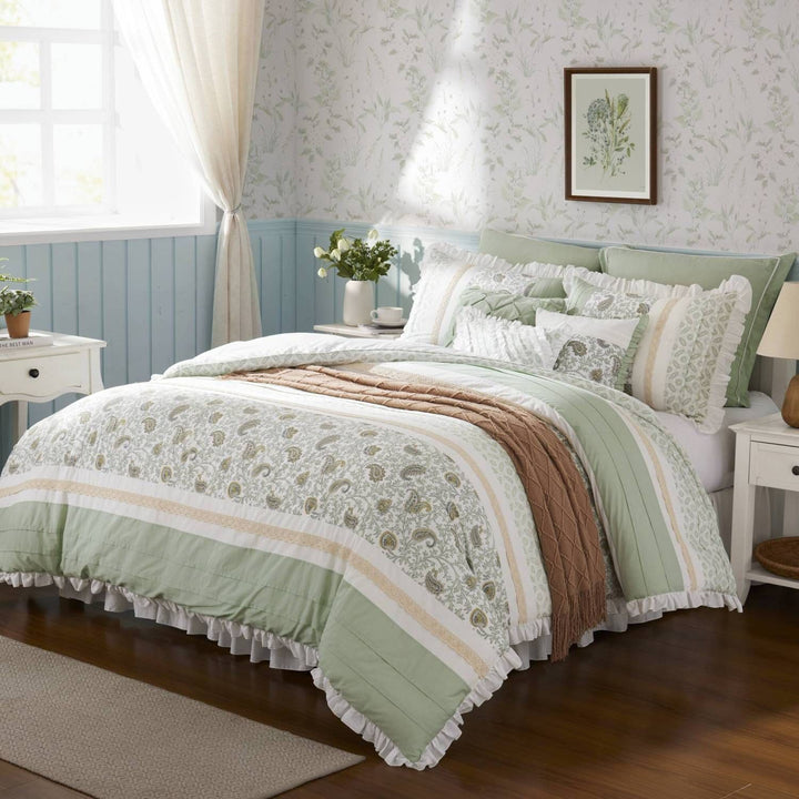 Piece Cotton Percale Comforter Set