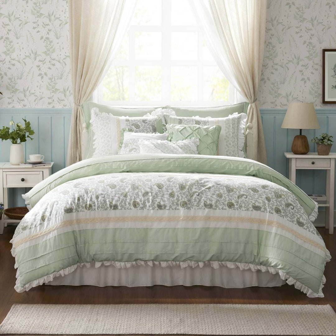 Piece Cotton Percale Comforter Set