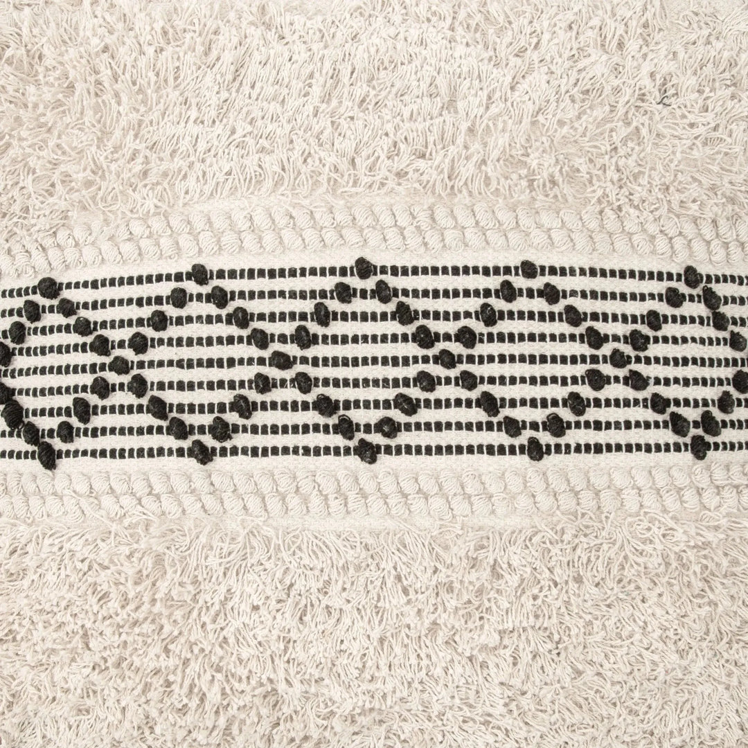 Pisco Ottoman Beige & Black