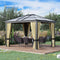 Exclusive 10' x 12' Hardtop Gazebo Canopy - Premium Polycarbonate Roof Aluminum Frame Permanent Pavilion
