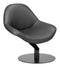 Modern Swivel Accent Chair – Black Polyurethane Upholstery & Steel Base | Living Room Seating | Trufairs
