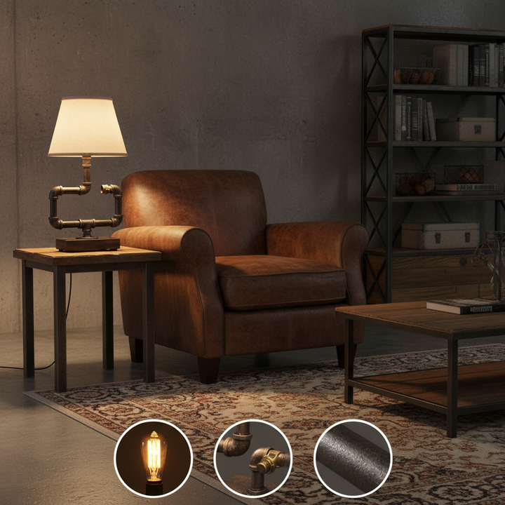 Gleam Steampunk Handmade Vintage Adjustable Pipe Lamp