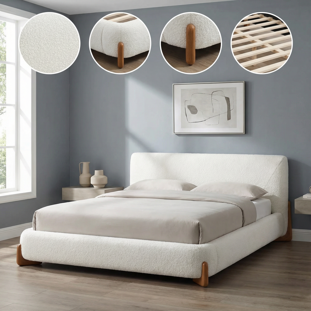 Elegance Upholstered Queen – Modern Bedroom Centerpiece | Queen Bed Frame | Trufairs