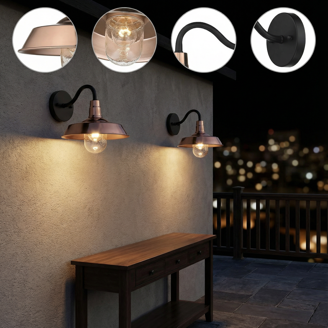 Modern Copper Plate Outdoor Wall Light – Radiant Luxury & Statement Design | Exterior Sconce | Trufairs
