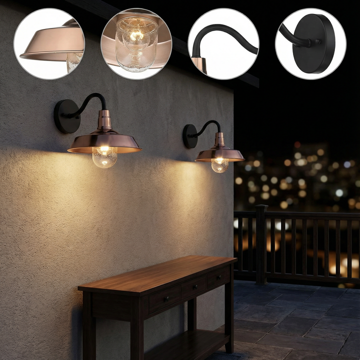 Modern Copper Plate Outdoor Wall Light – Radiant Luxury & Statement Design | Exterior Sconce | Trufairs