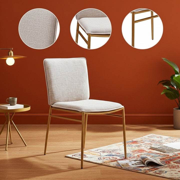 Nordvest Beige & Gold Dining Chair – Elegant Comfort & Style | Dining Chair | Trufairs