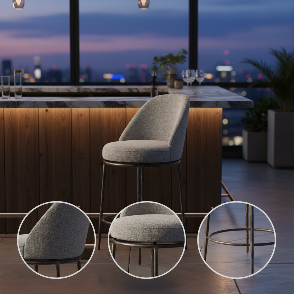 Nordhavn Gray Swivel Counter Stool – Modern Style & Comfort | Counter Stool | Trufairs