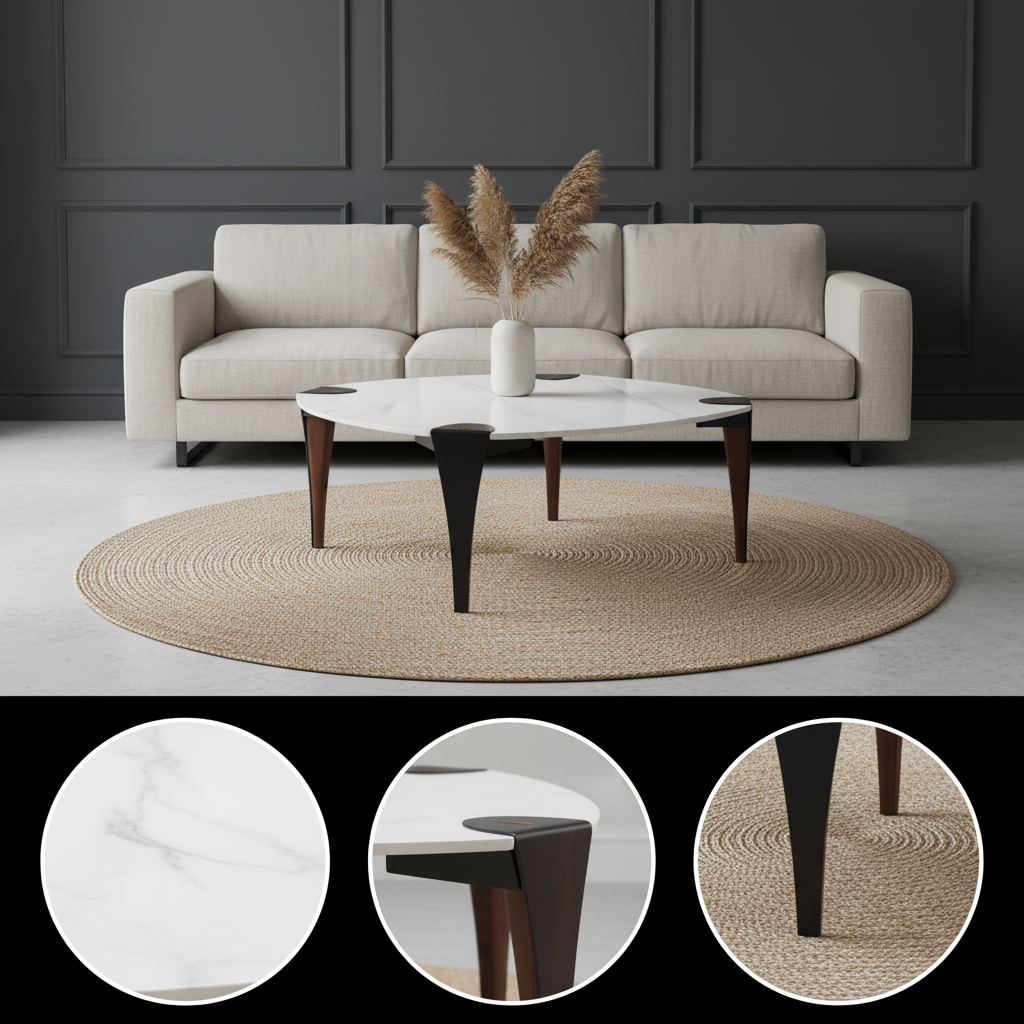 Bogey Coffee Table Multicolor – Contemporary Sintered Stone Design by Zuo Modern | Trufairs