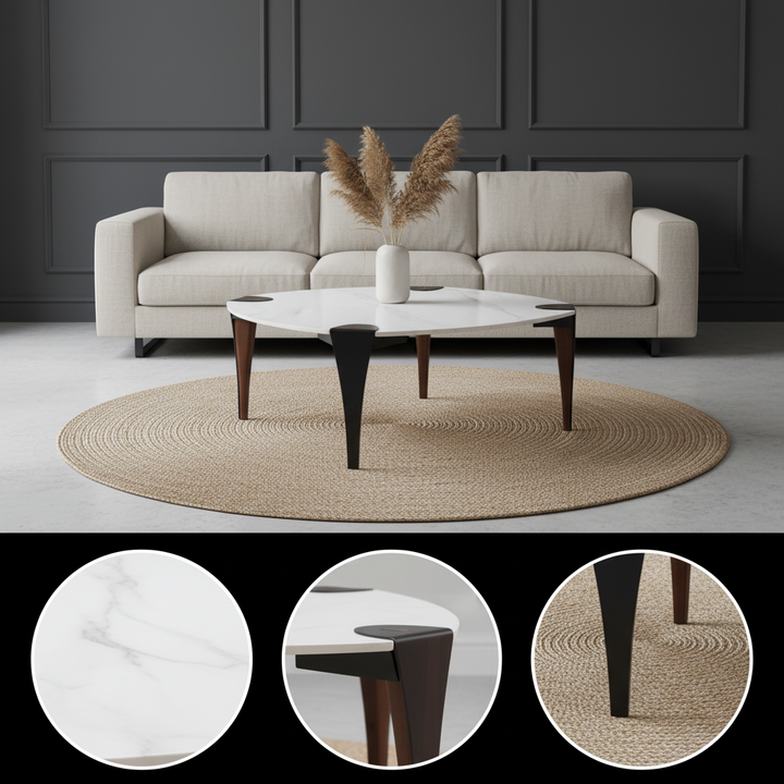 Bogey Coffee Table Multicolor – Contemporary Sintered Stone Design by Zuo Modern | Trufairs