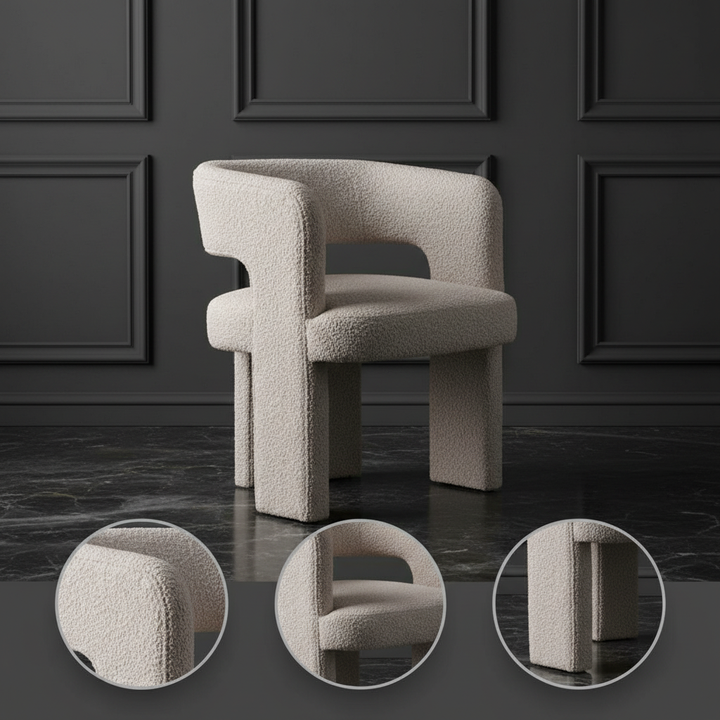 Shearling Comfort Accent Chair – Sandy Beige | Modern Lounge Seating | Trufairs