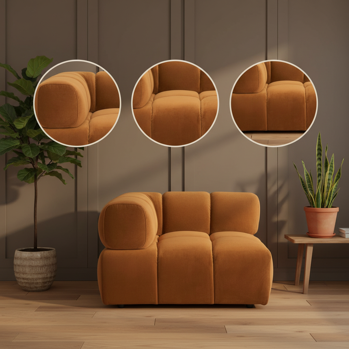 Rist Brown Corner Chair – Cozy Elegance & Support | Accent Chair | Trufairs