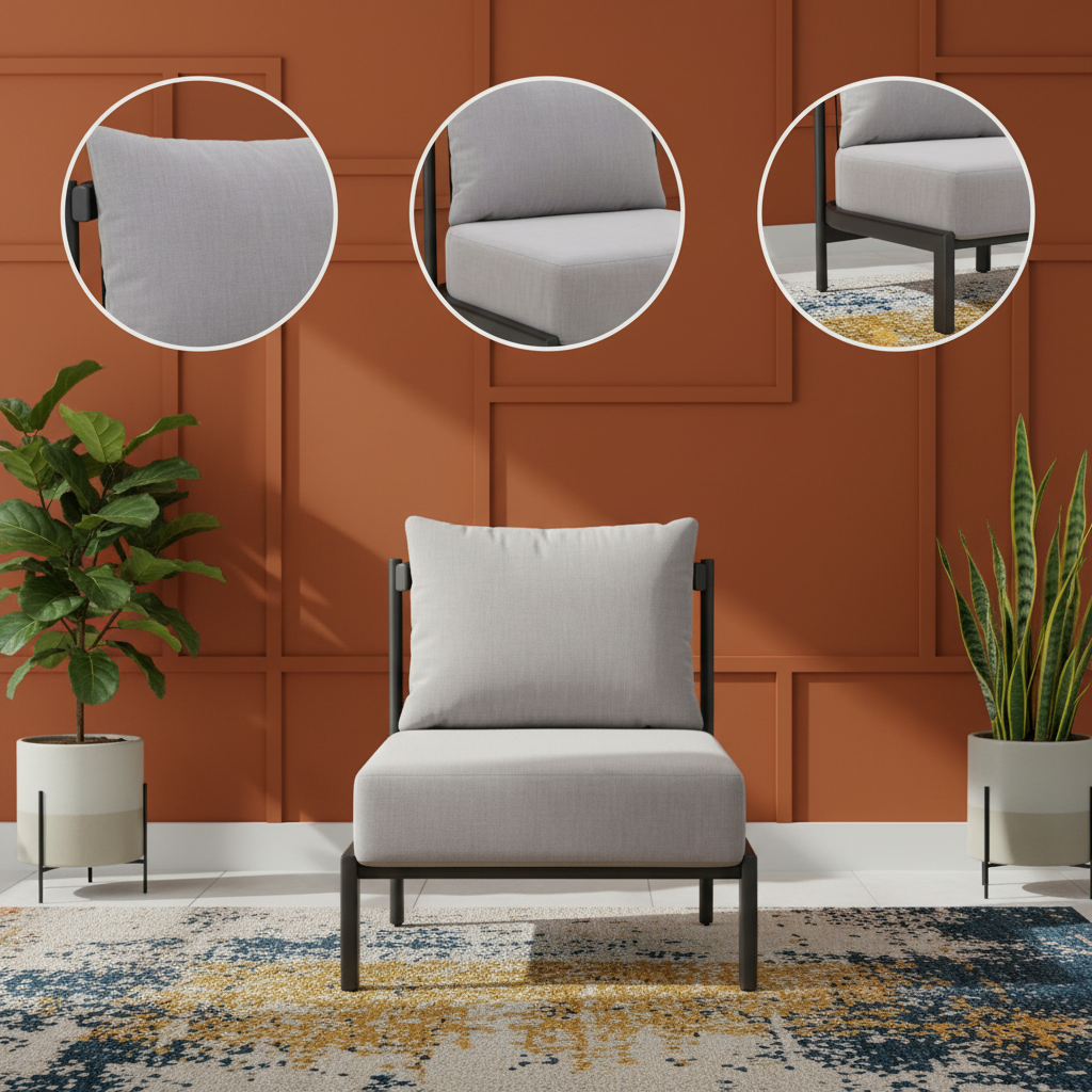 Contemporary Accent Comfort – Gray Outdoor Chair | Modern Seating | Trufairs