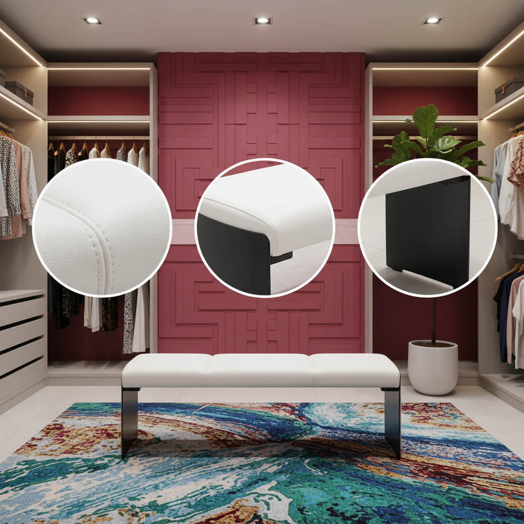 Mur Bench White – Modern Upholstered Accent Bench | Zuo Modern | Trufairs