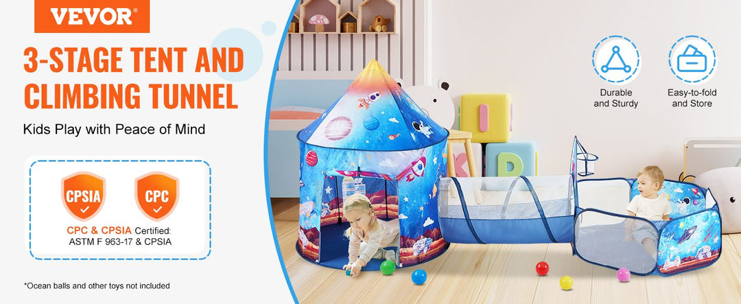 Pop Up Playhouse with Tunnel